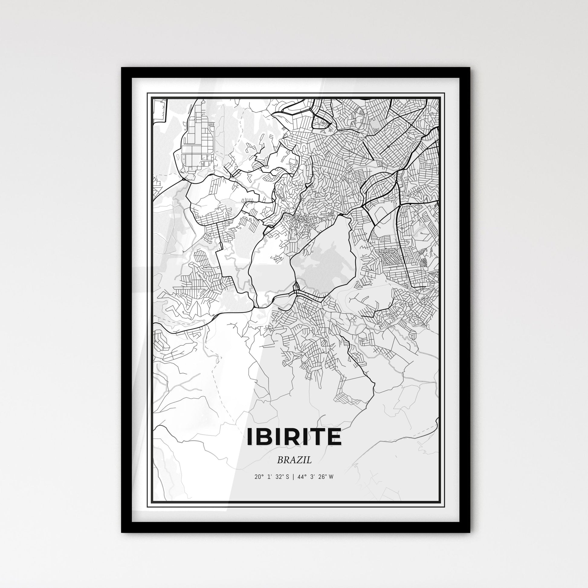 Ibirite Brazil - Scandinavian Style City Map for Modern Home Decor