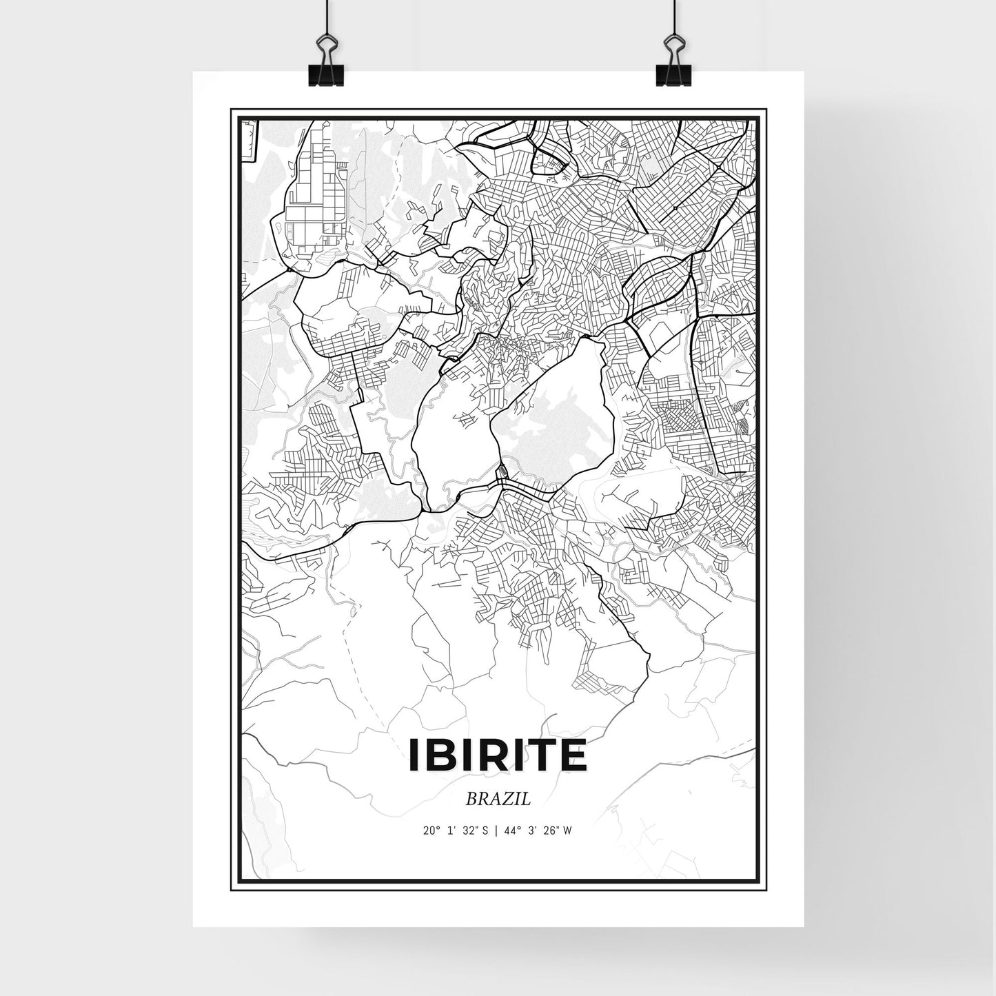 Ibirite Brazil - Premium City Map Poster