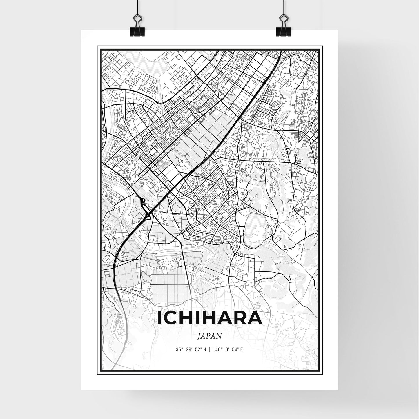 Ichihara Japan - Premium City Map Poster