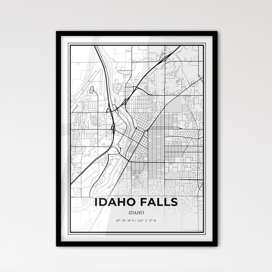 Idaho Falls Idaho - Scandinavian Style City Map for Modern Home Decor