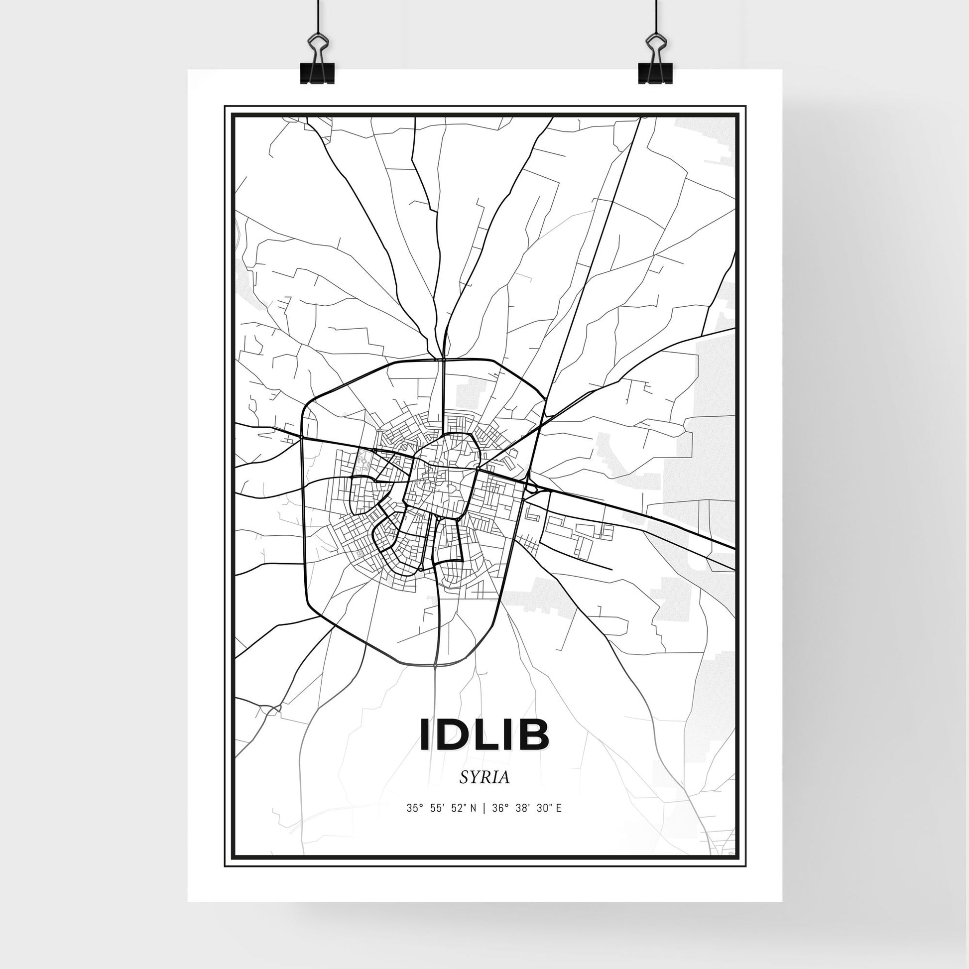 Idlib Syria - Premium City Map Poster