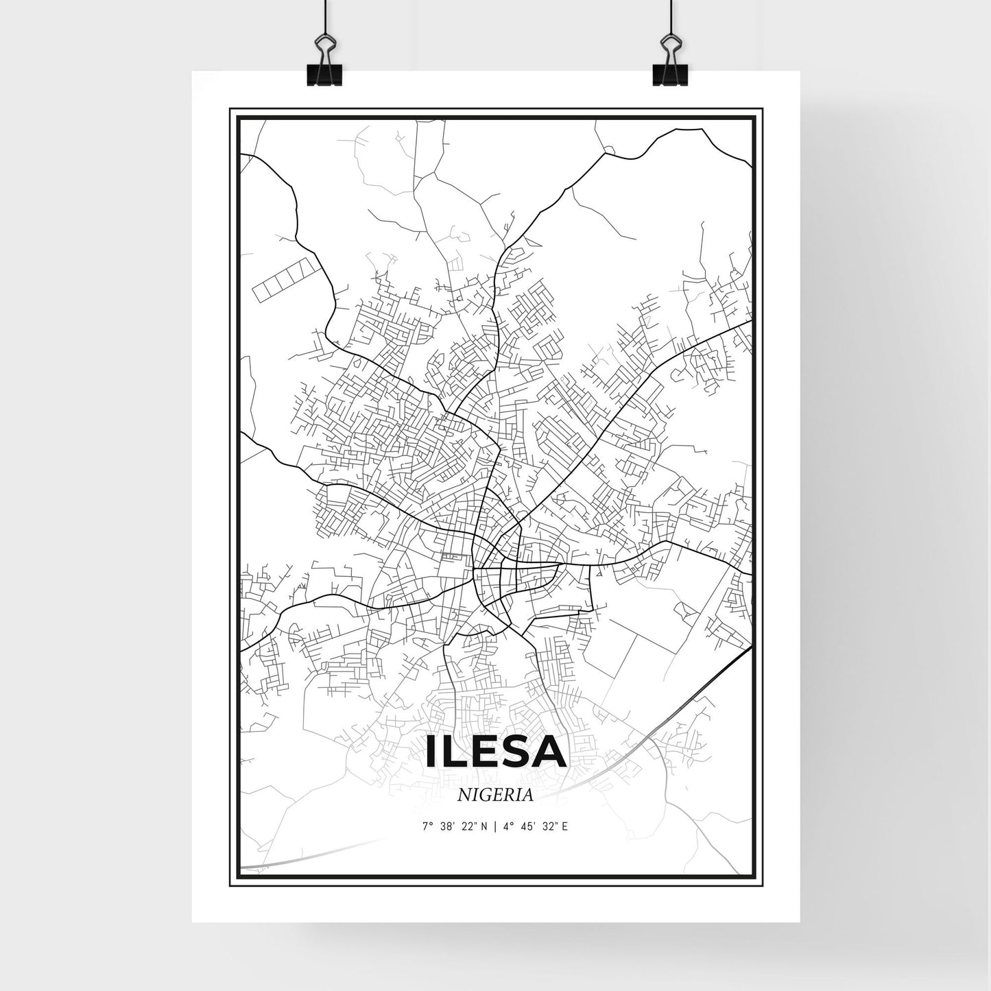 Ilesa Nigeria - Premium City Map Poster