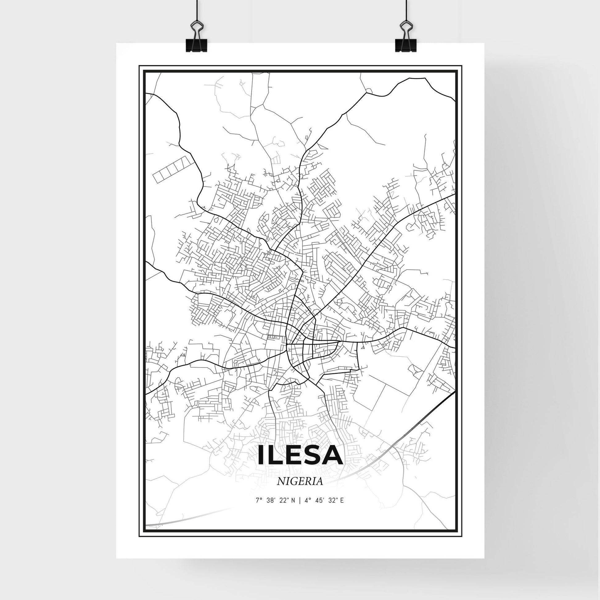 Ilesa Nigeria - Premium City Map Poster