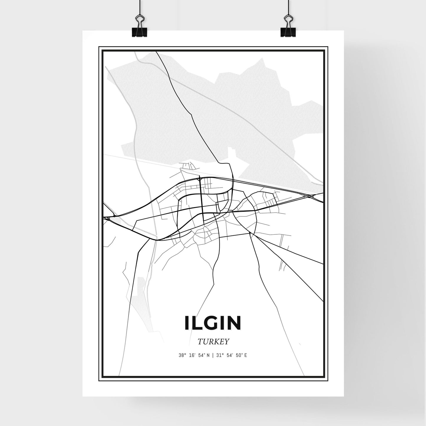 Ilgın Turkey - Premium City Map Poster