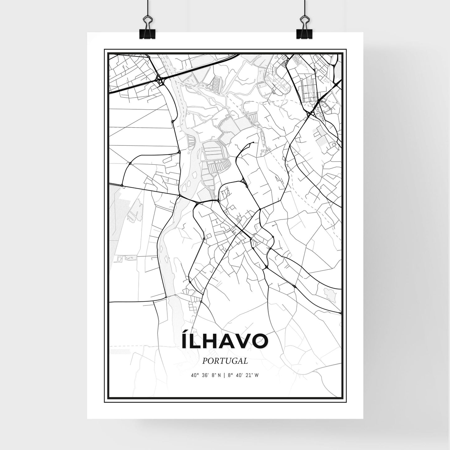 Ílhavo Portugal - Premium City Map Poster