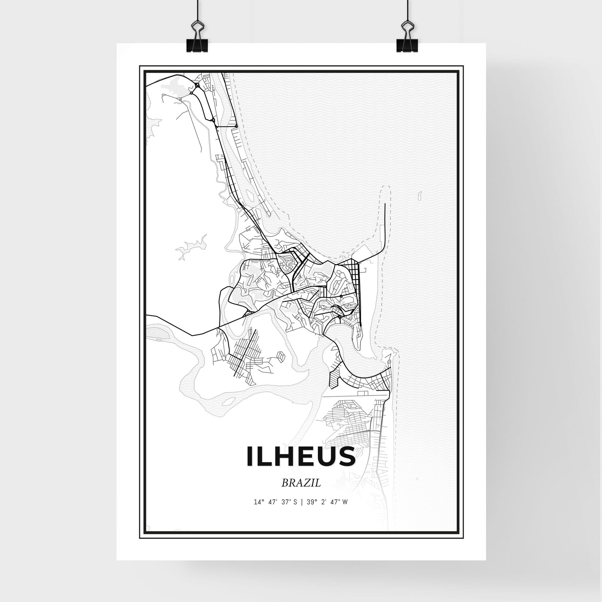 Ilheus Brazil - Premium City Map Poster