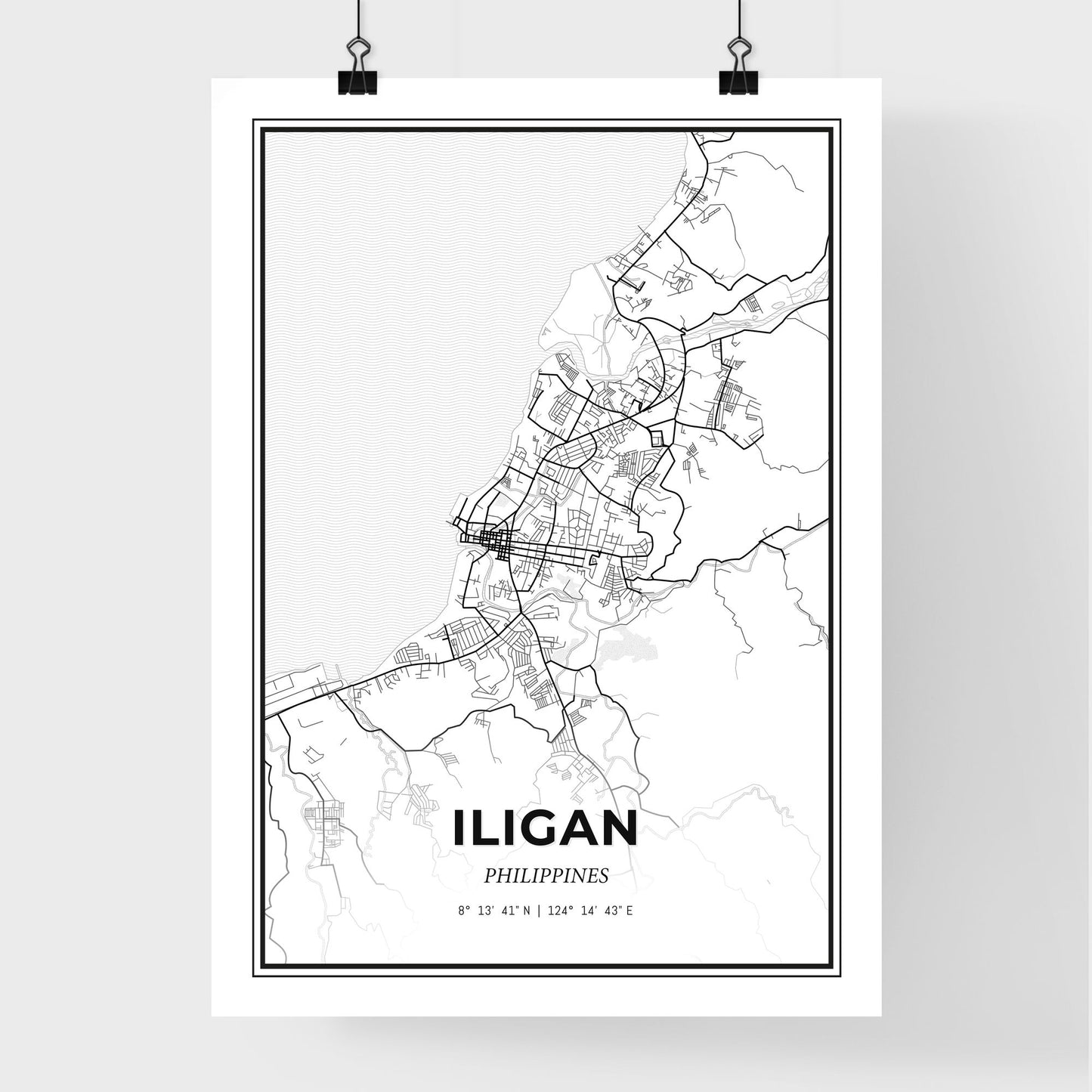 Iligan Philippines - Premium City Map Poster