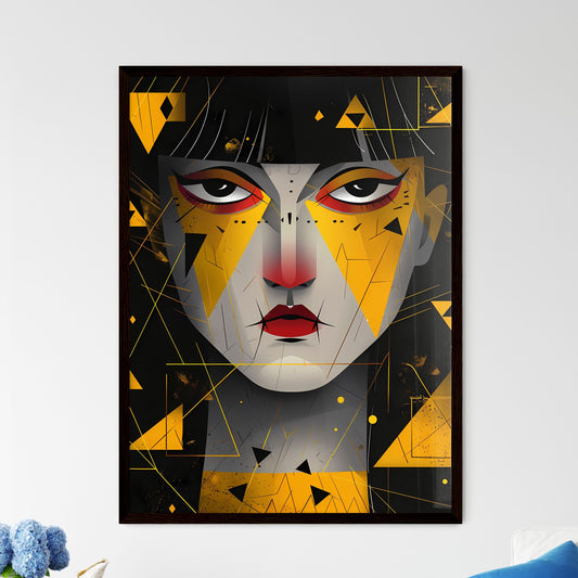 Boldly Illustrated Cartoon Caricature of a W - Framed Art Print