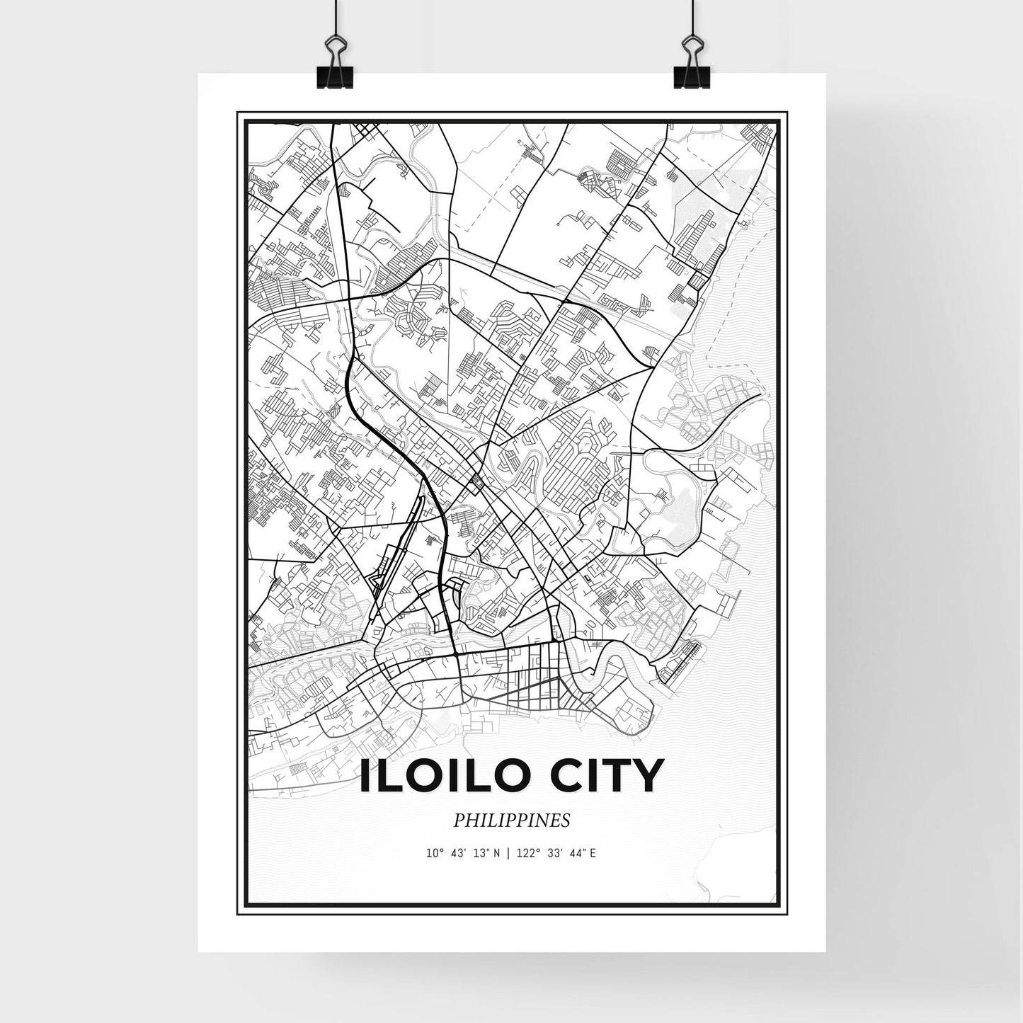 Iloilo City Philippines - Premium City Map Poster