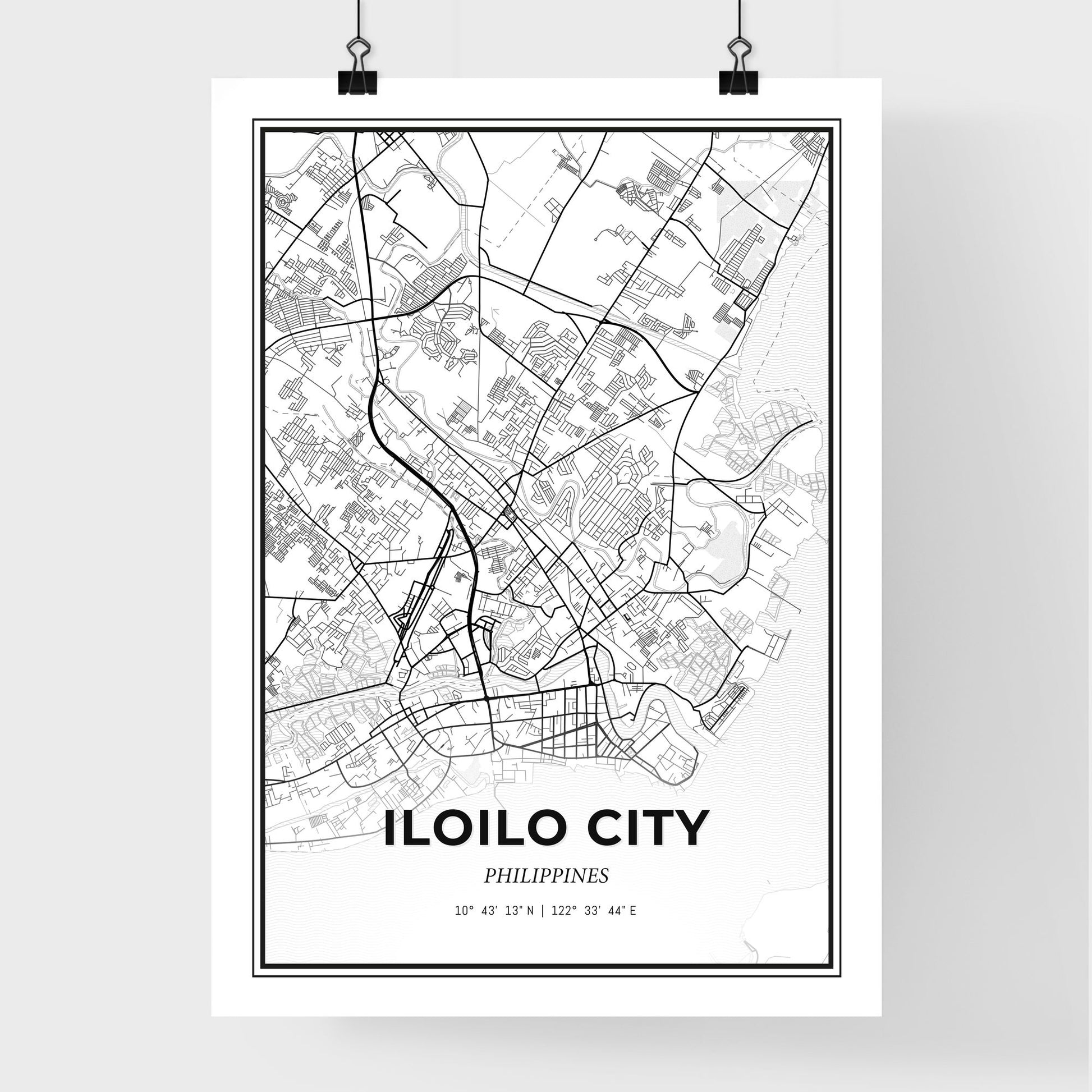 Iloilo City Philippines - Premium City Map Poster