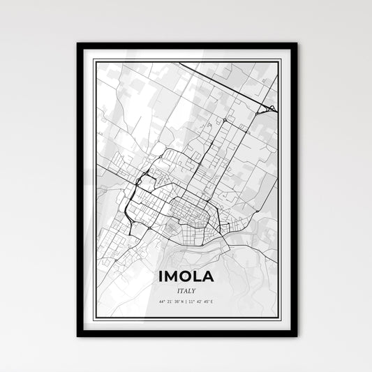 Imola Italy - Scandinavian Style City Map for Modern Home Decor