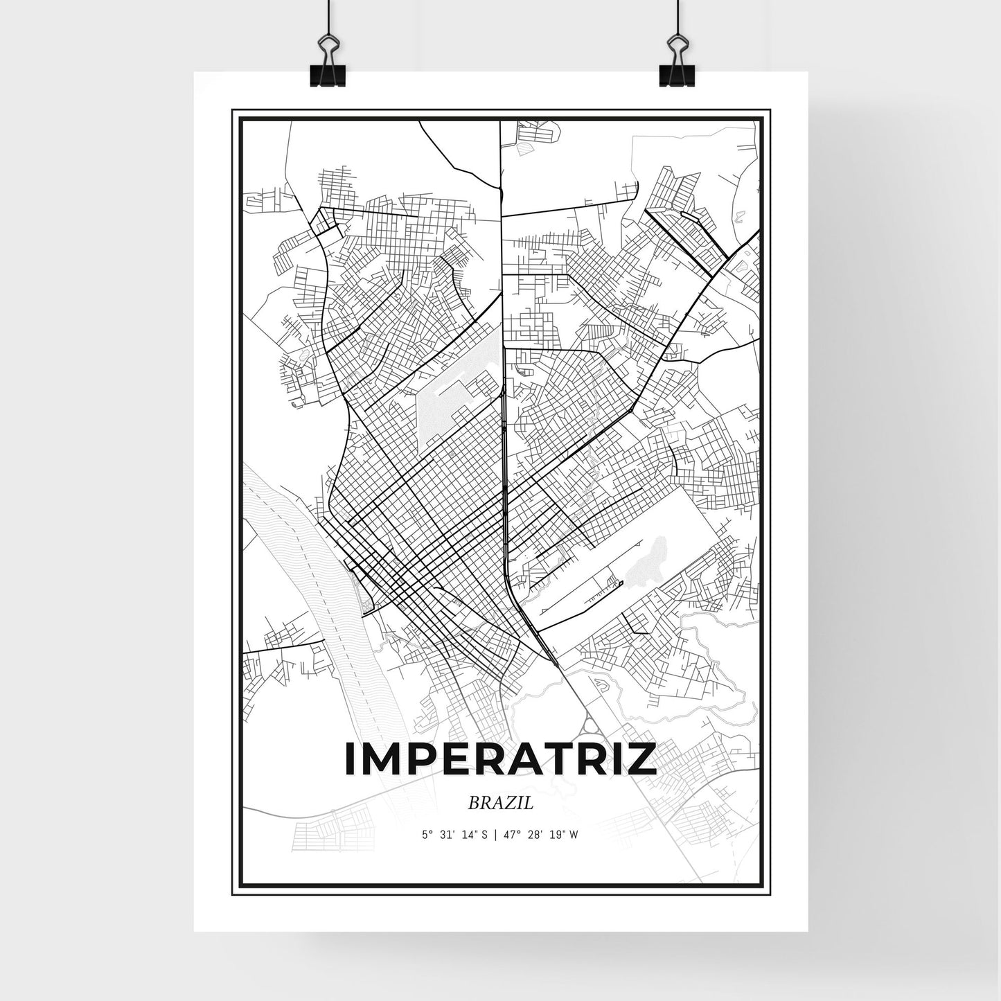 Imperatriz Brazil - Premium City Map Poster