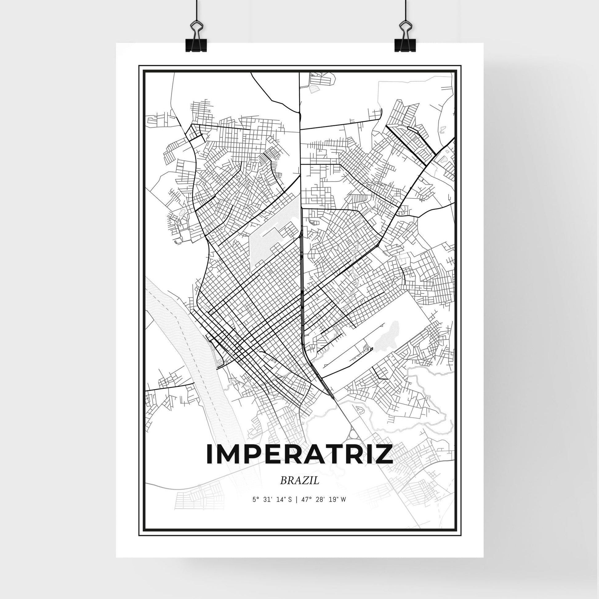 Imperatriz Brazil - Premium City Map Poster