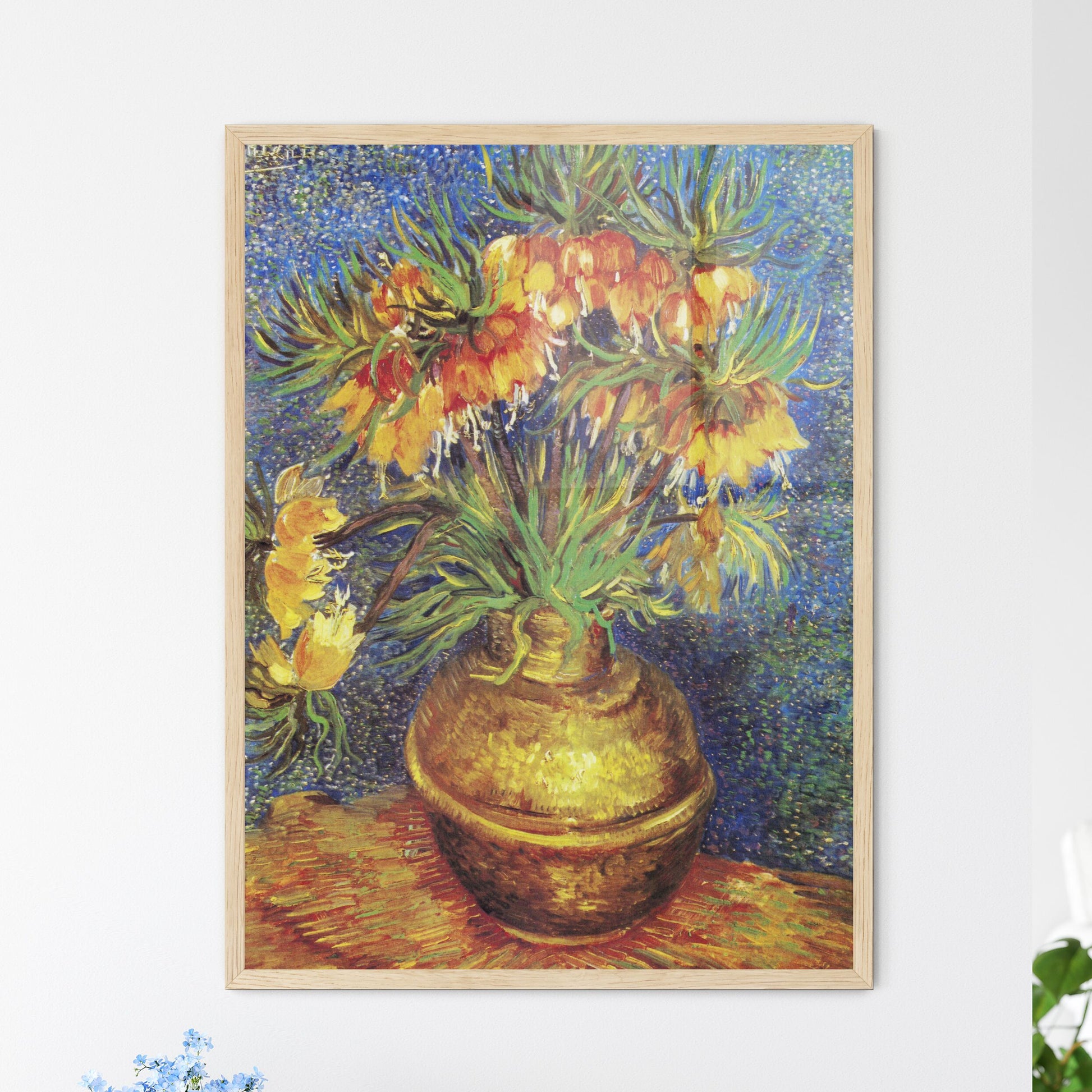 Imperial Fritillaries in a Copper Vase – Vincent van Gogh Framed Art Print