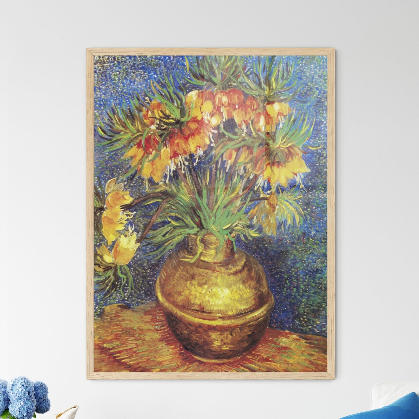 Imperial Fritillaries in a Copper Vase – Vincent van Gogh Framed Art Print
