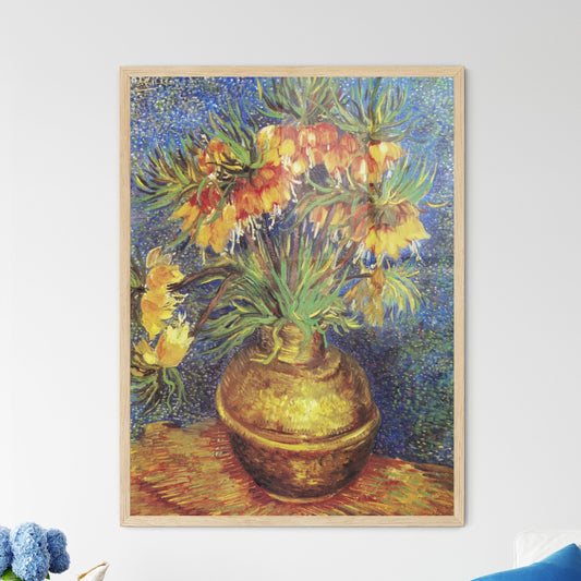Imperial Fritillaries in a Copper Vase – Vincent van Gogh Framed Art Print