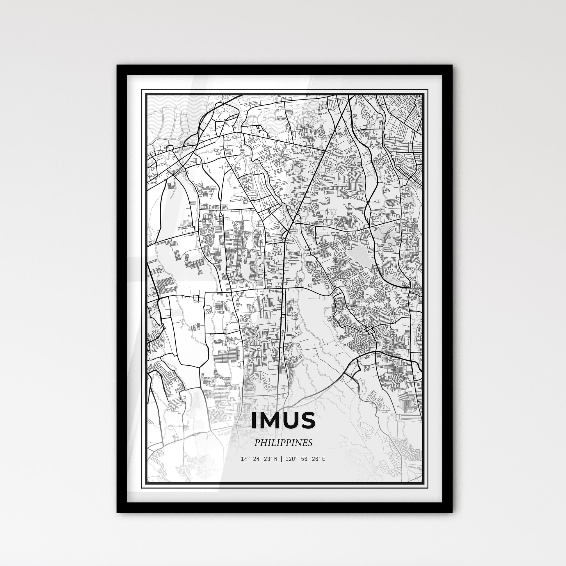 Imus Philippines - Scandinavian Style City Map for Modern Home Decor