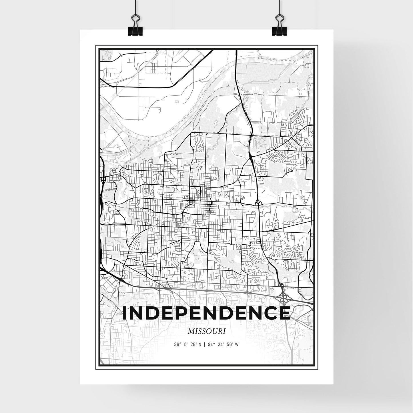 Independence Missouri - Premium City Map Poster