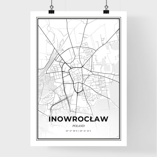 Inowrocław Poland - Premium City Map Poster