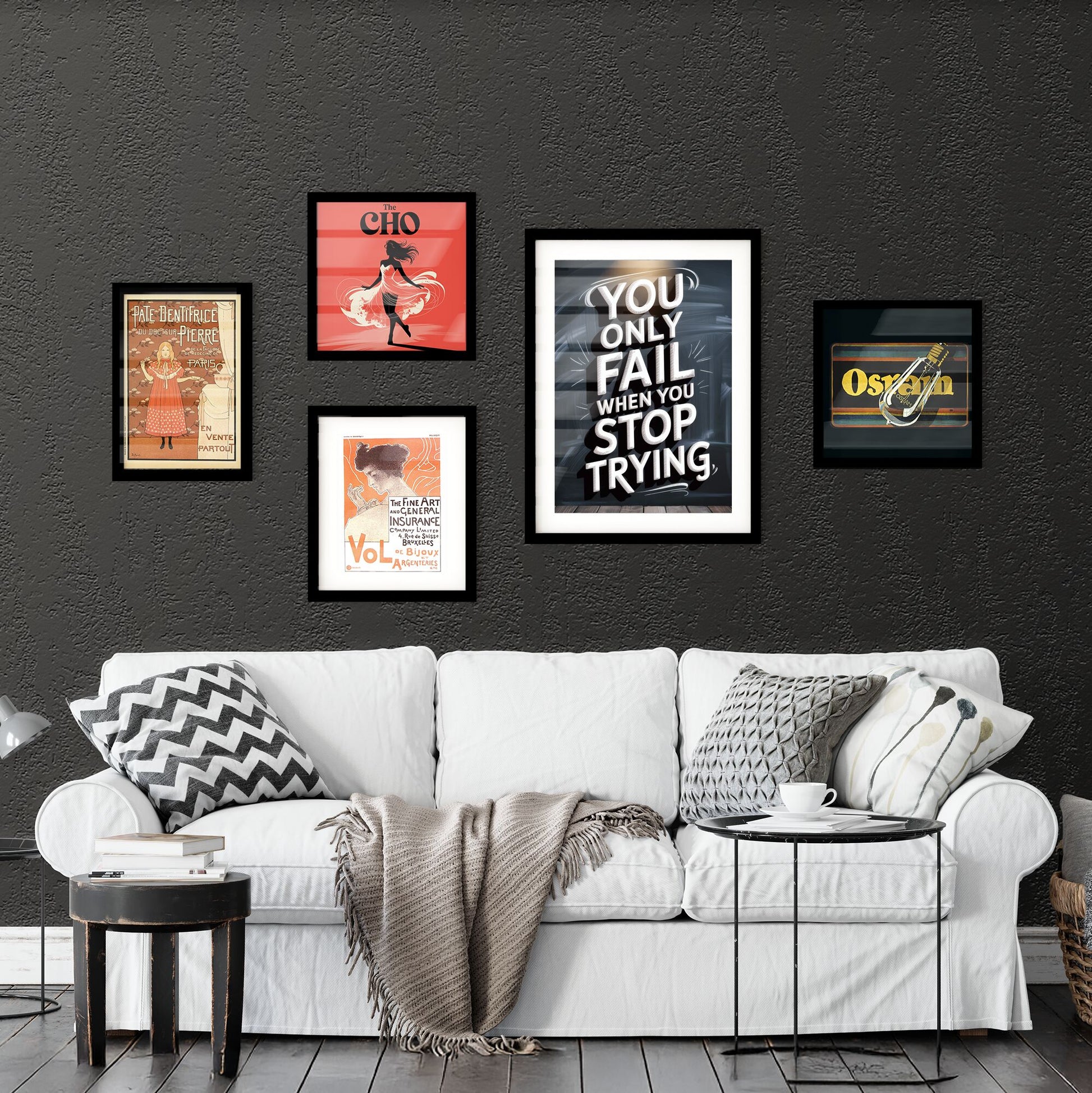 Inspirational Chalkboard Quote: Perseverance and Motivation for Success. Collection