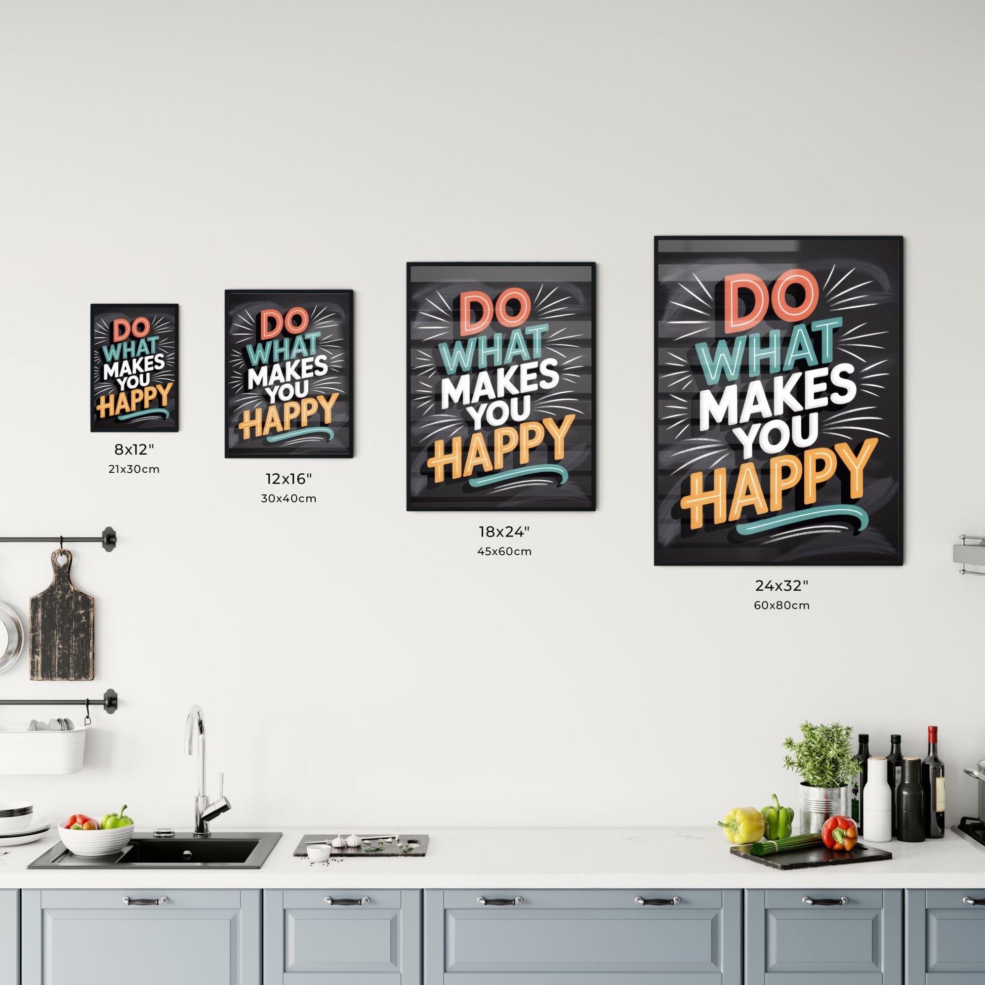 Inspirational Quote: Embrace Joy and Pursue What Truly Makes You Happy. Chart