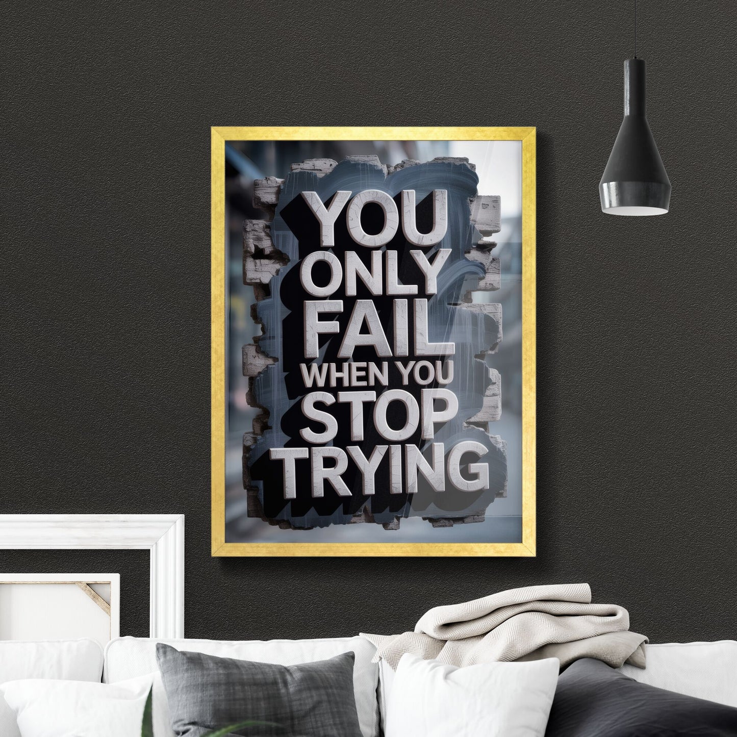 Inspirational Street Art: Persistence and Motivation Quote on a City Wall