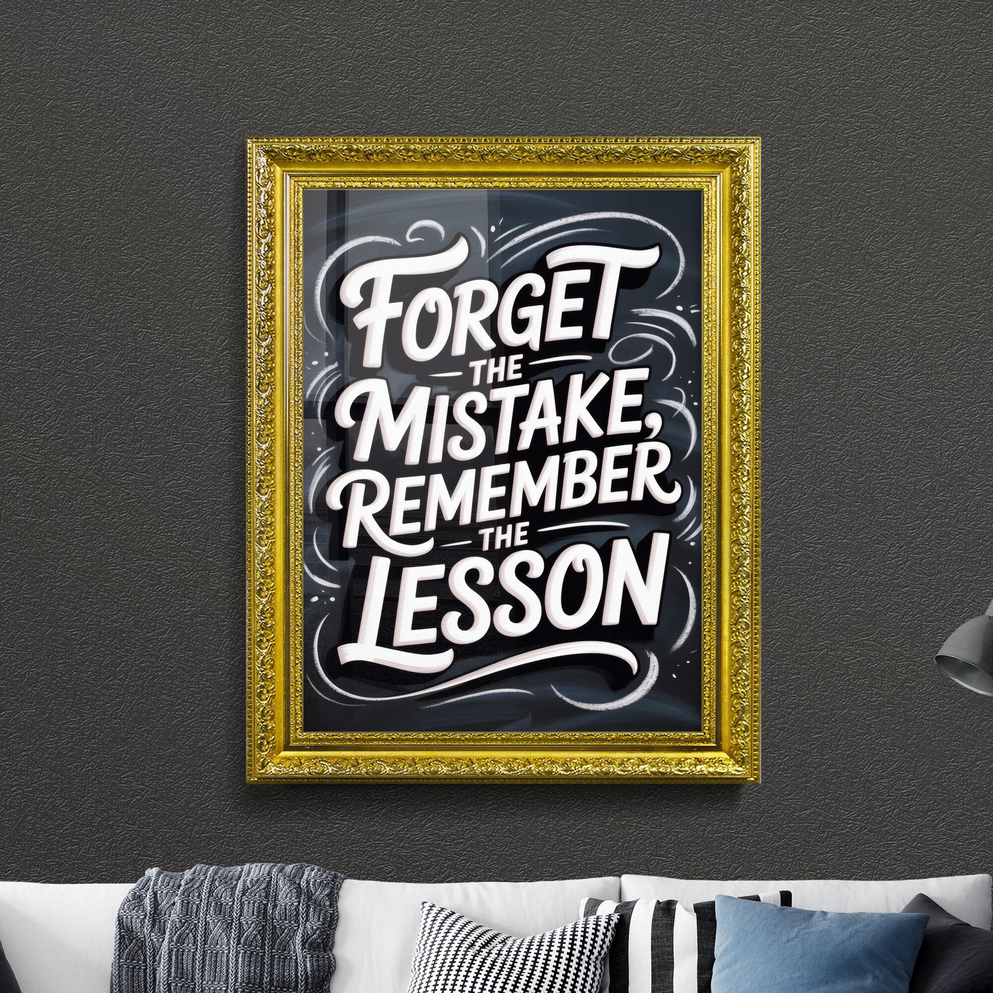 Inspirational Typography: Embrace Growth by Learning from Mistakes with a Motivational Quote