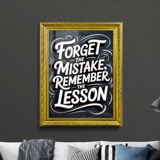 Inspirational Typography: Embrace Growth by Learning from Mistakes with a Motivational Quote