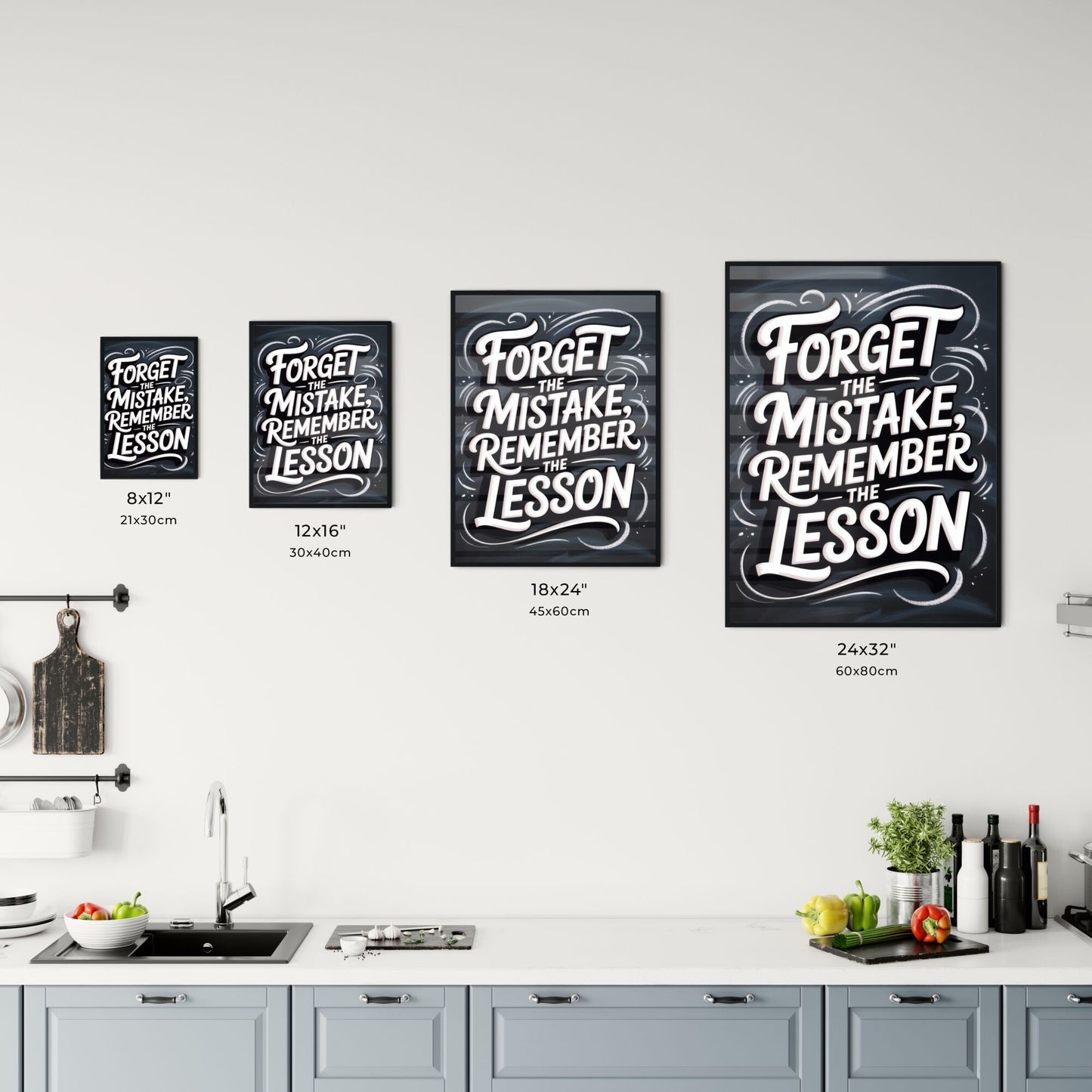 Inspirational Typography: Embrace Growth by Learning from Mistakes with a Motivational Quote Chart
