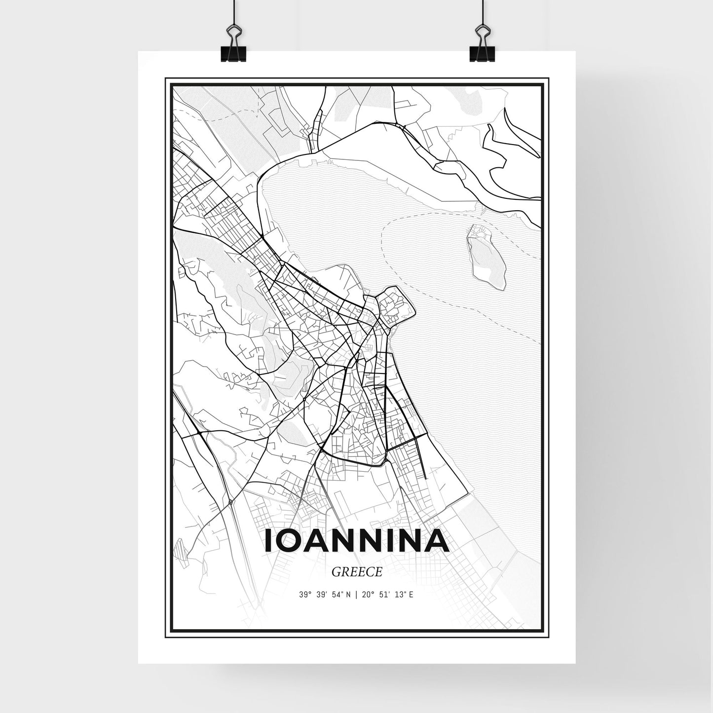 Ioannina Greece - Premium City Map Poster