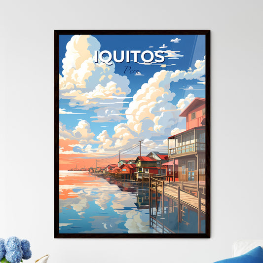 Iquitos Peru Skyline - Vibrant Art Painting of Houses on Water Default Title