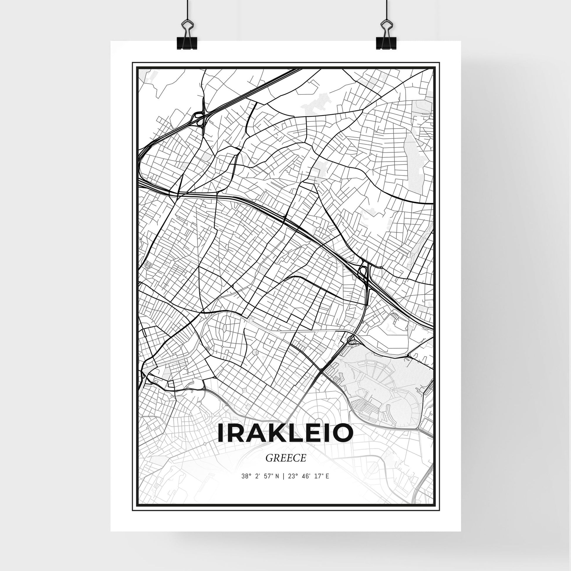 Irakleio Greece - Premium City Map Poster