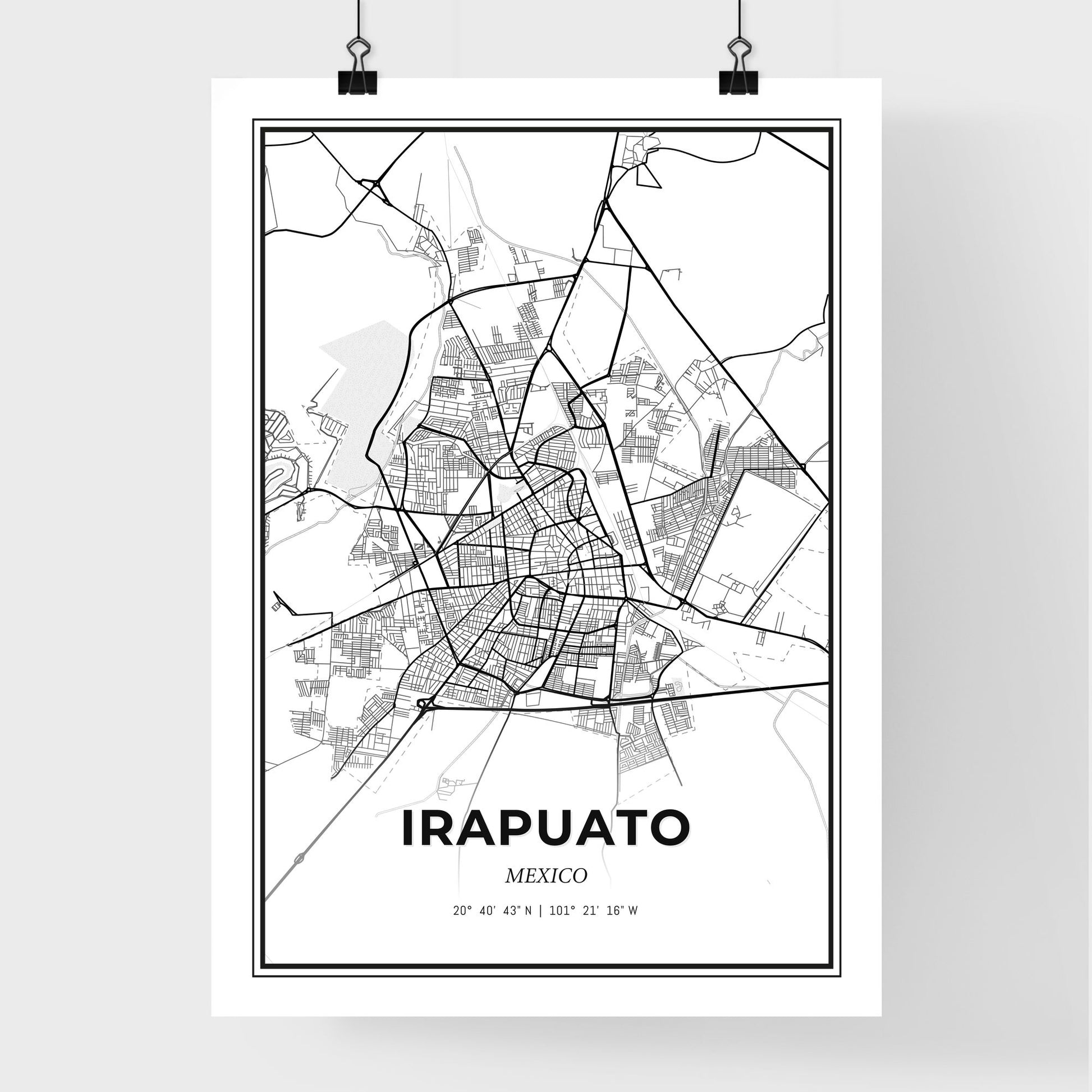 Irapuato Mexico - Premium City Map Poster