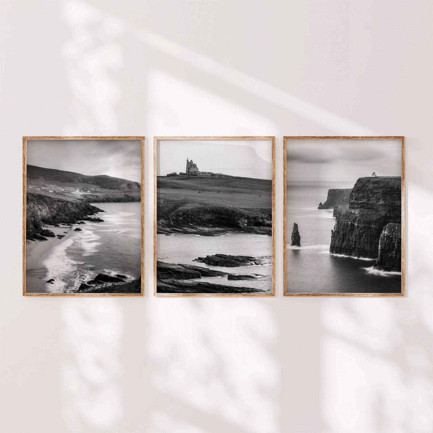 Irish Wall Art Set of 3 | Cliffs of Moher, Dunquin Pier & Coumeenoole Beach