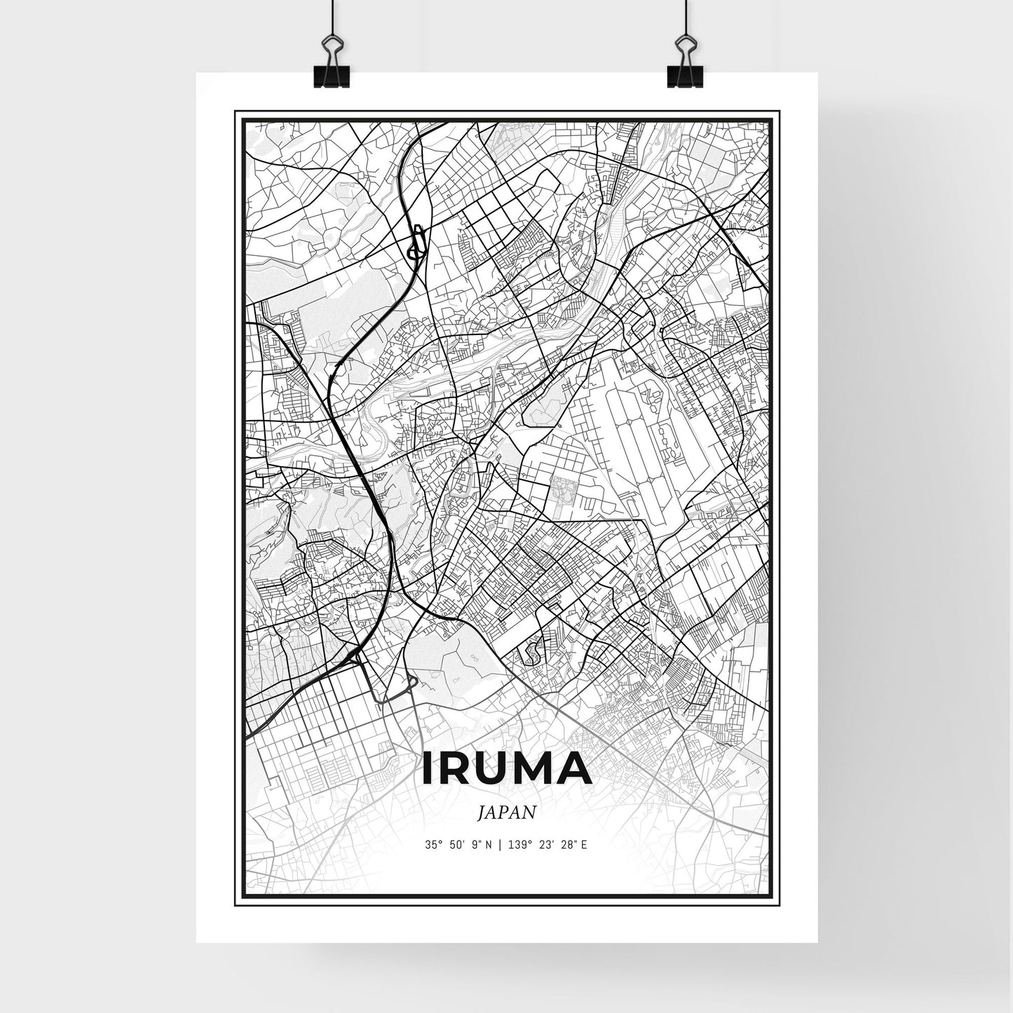 Iruma Japan - Premium City Map Poster