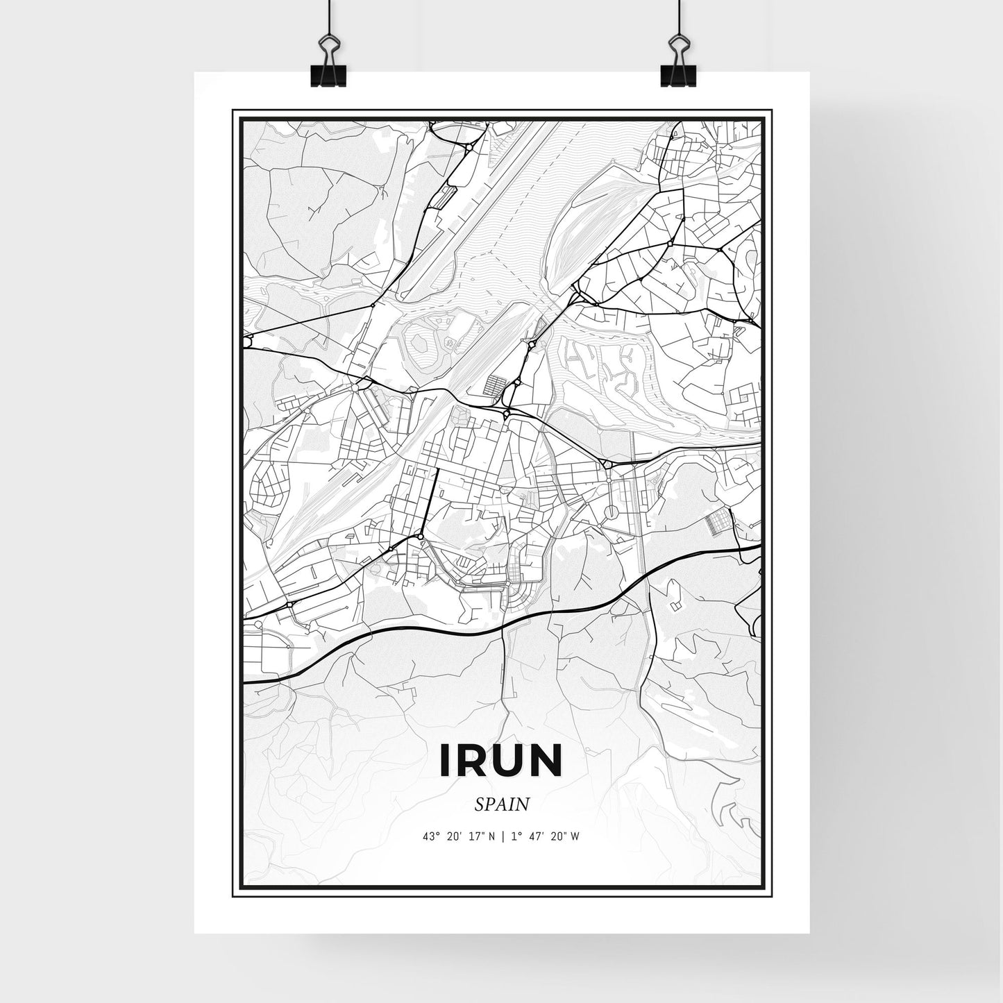 Irun Spain - Premium City Map Poster