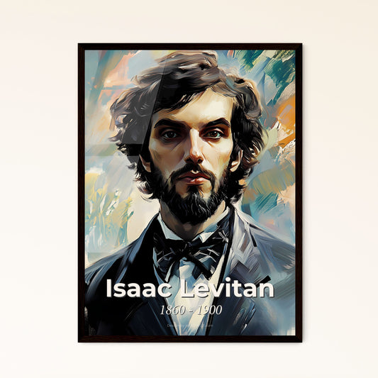 Portrait of Isaac Levitan, 1860 - 1900. Impressionistic painting of a man in a suit.