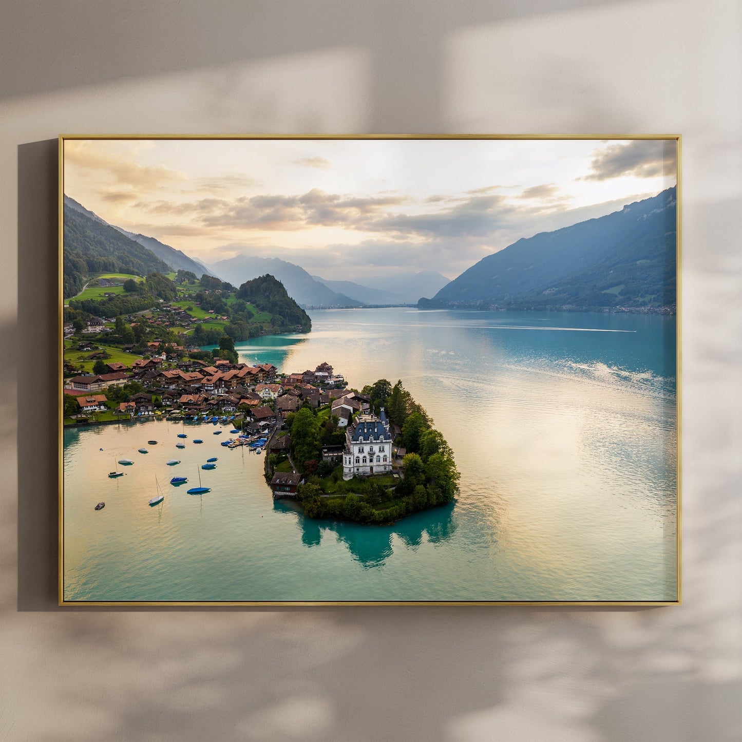 Iseltwald on Lake Brienz ,Swiss Alps, Switzerland