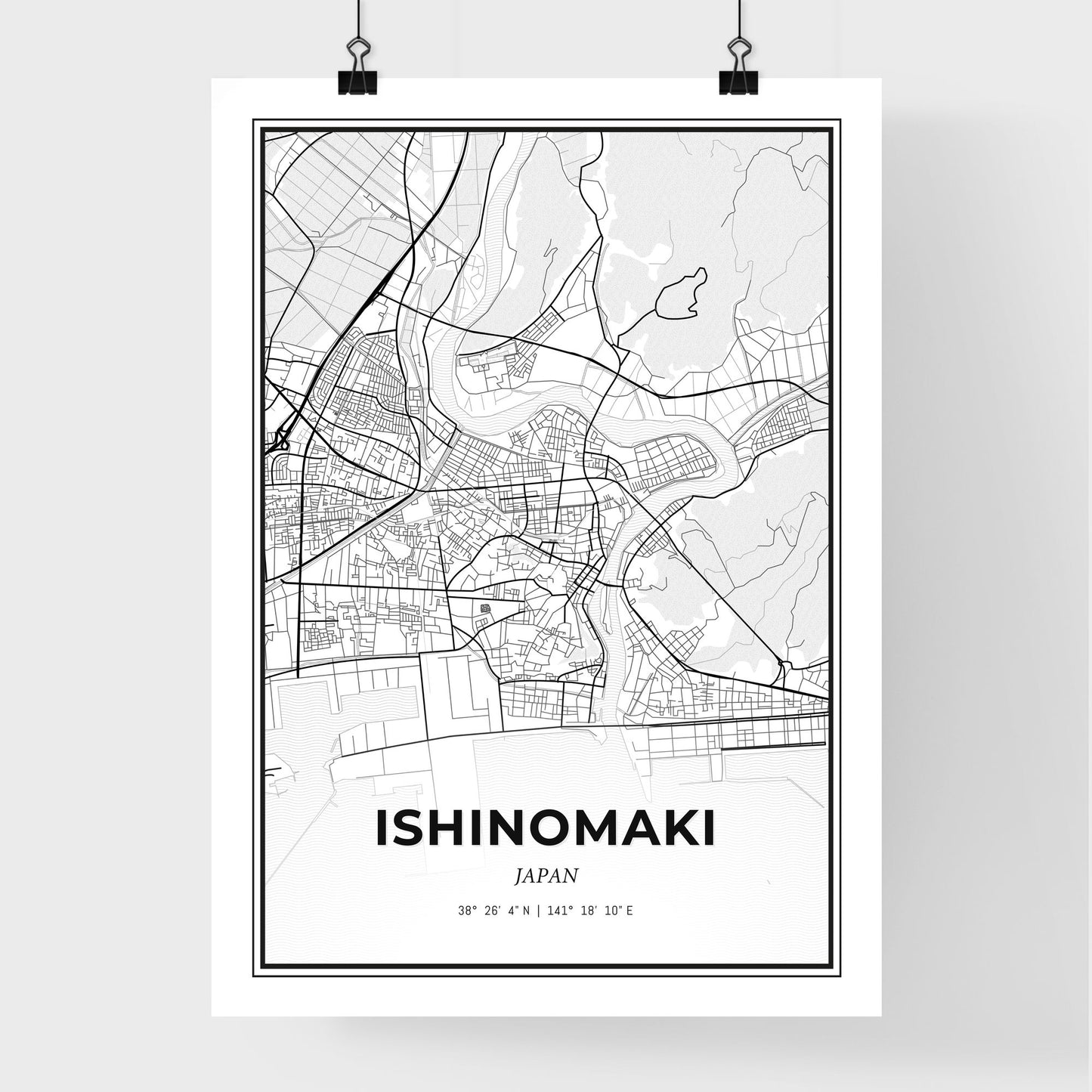 Ishinomaki Japan - Premium City Map Poster