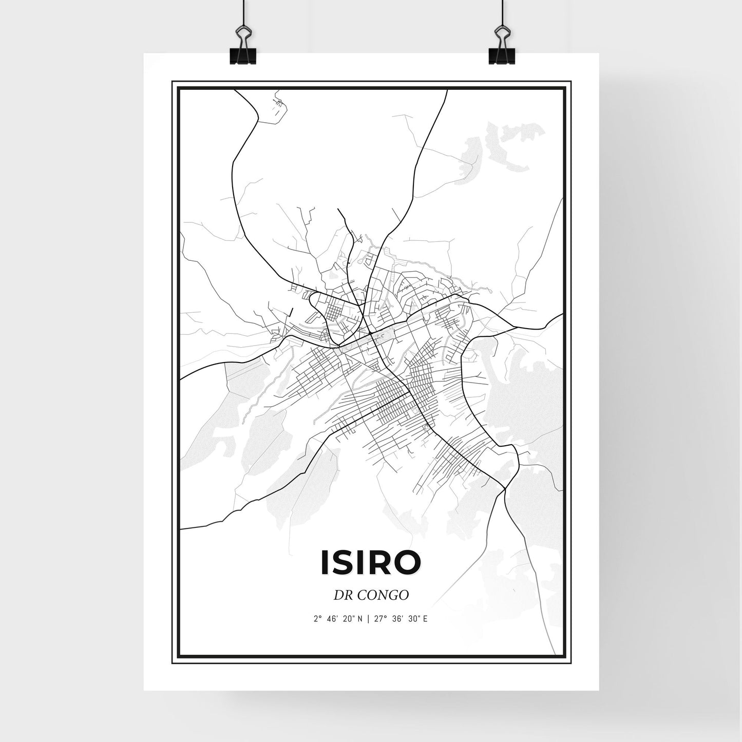 Isiro DR Congo - Premium City Map Poster