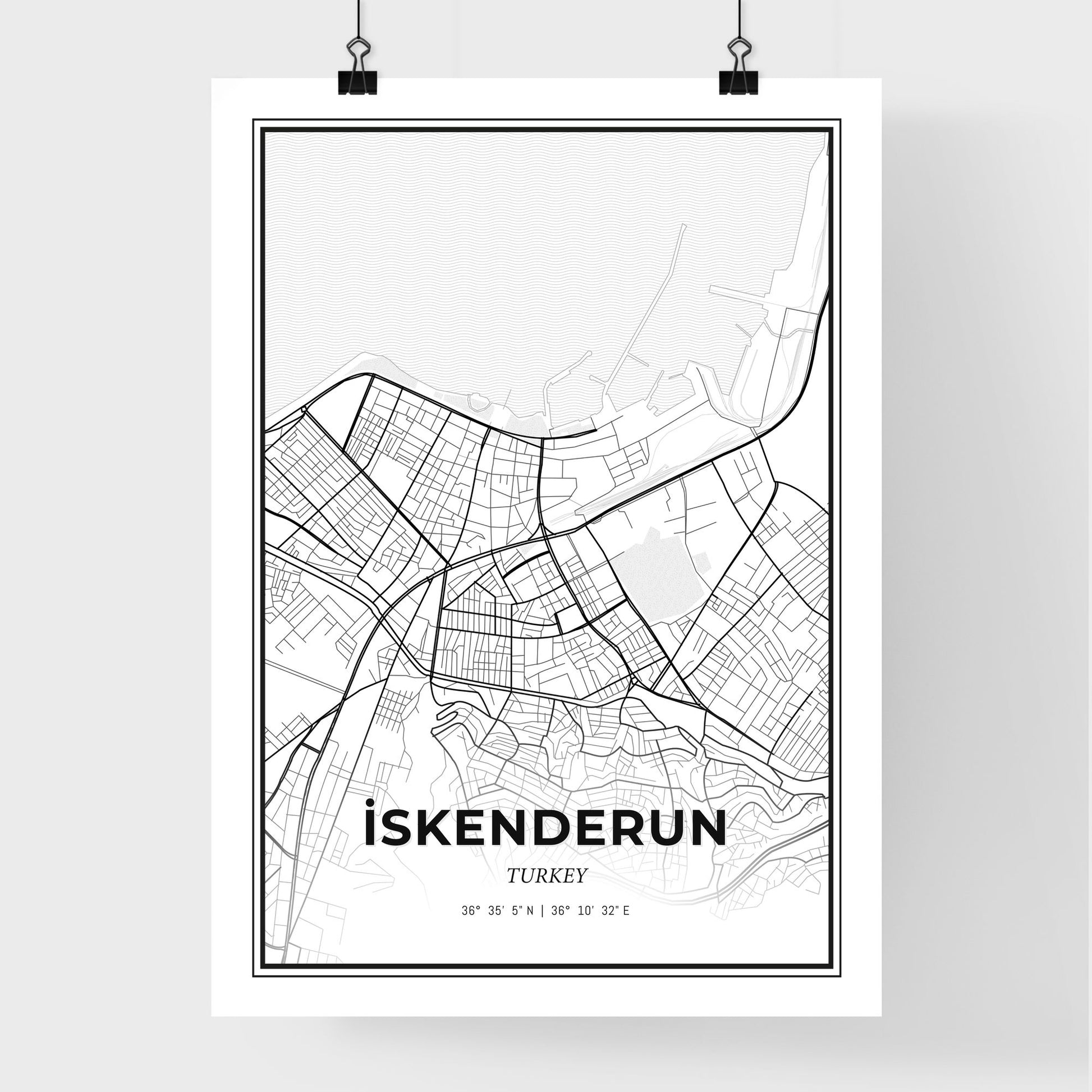 İskenderun Turkey - Premium City Map Poster