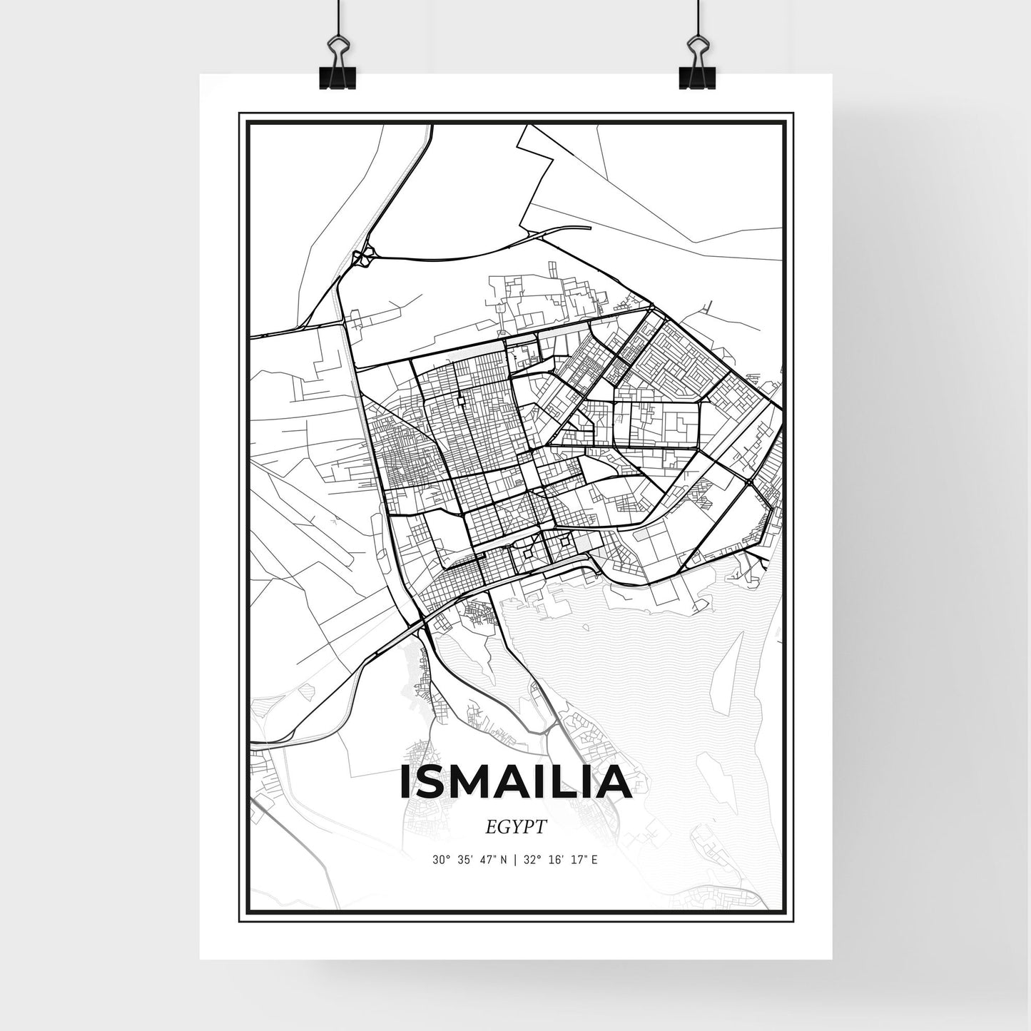 Ismailia Egypt - Premium City Map Poster