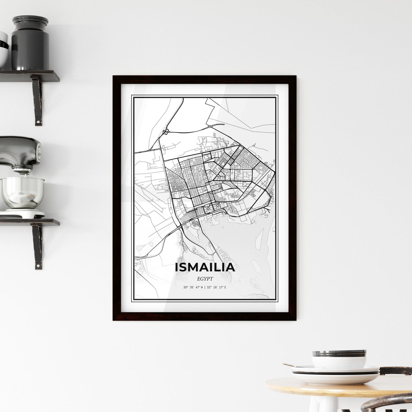 Ismailia Egypt - Minimal City Map