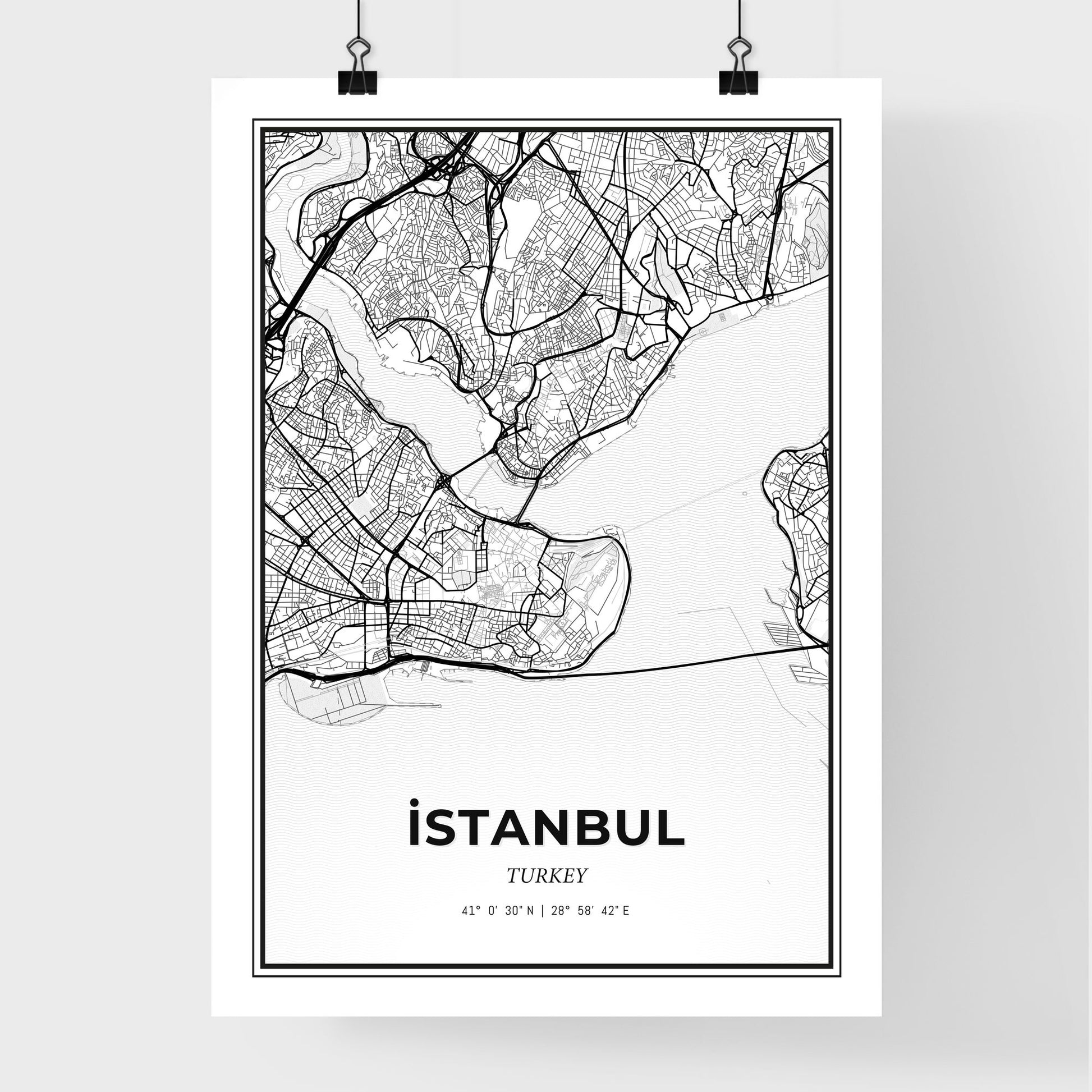 Istanbul Turkey - Premium City Map Poster