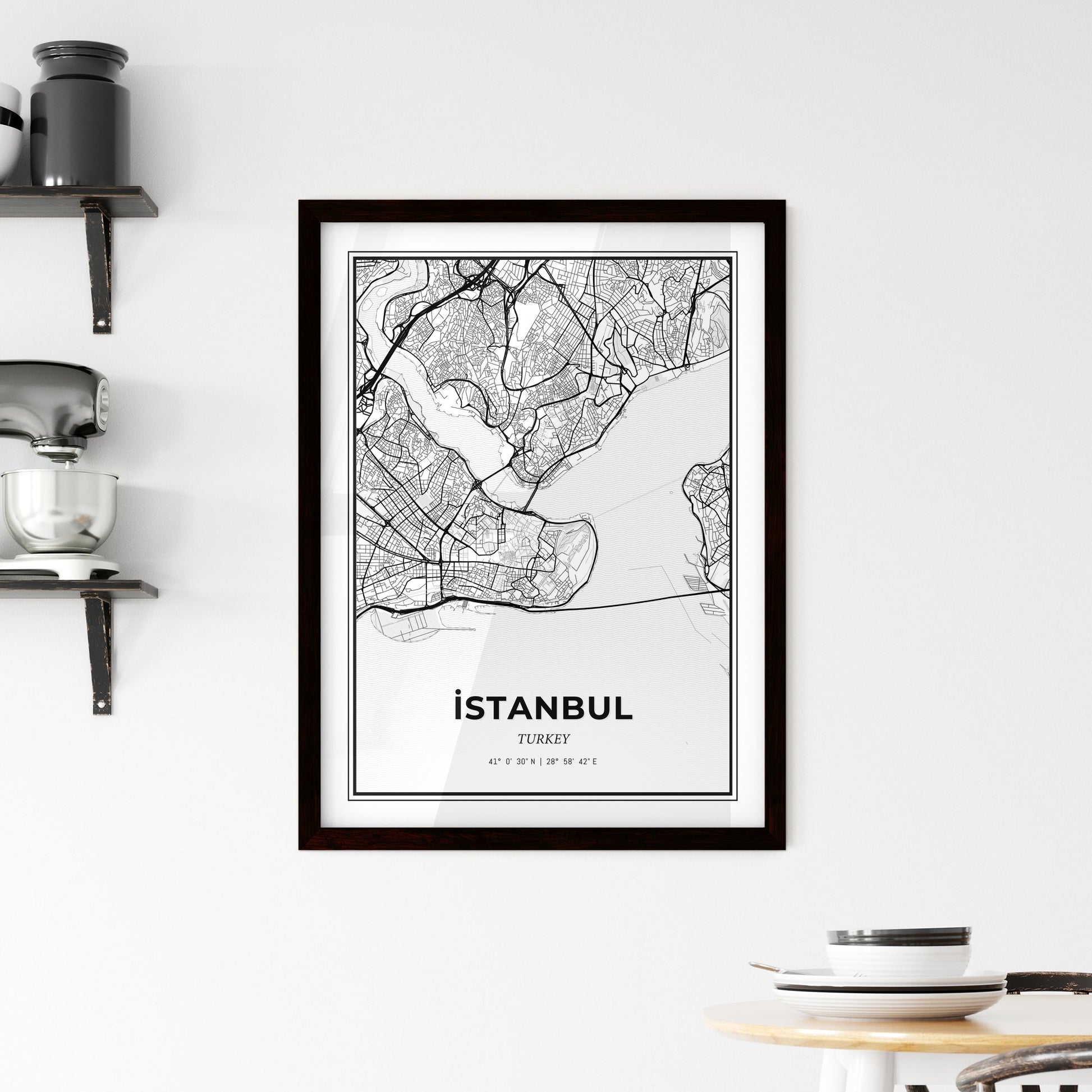 Istanbul Turkey - Minimal City Map