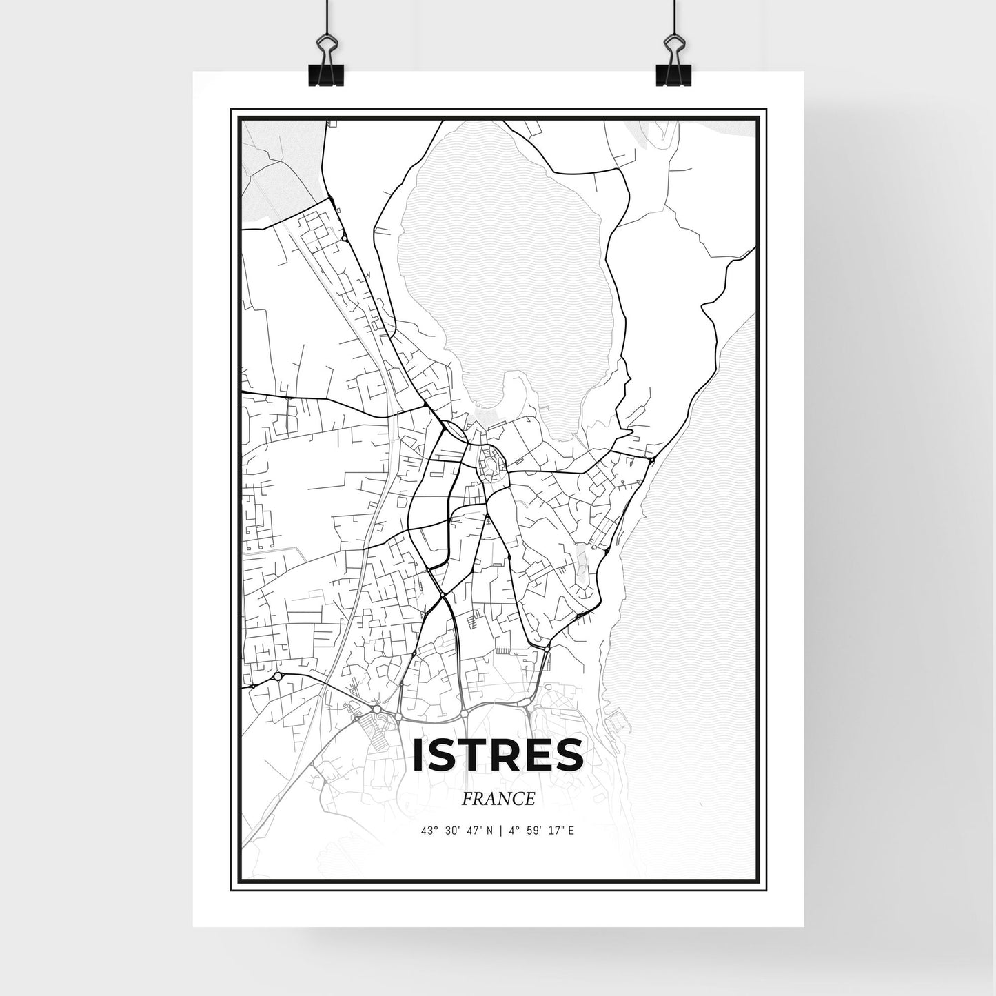 Istres France - Premium City Map Poster