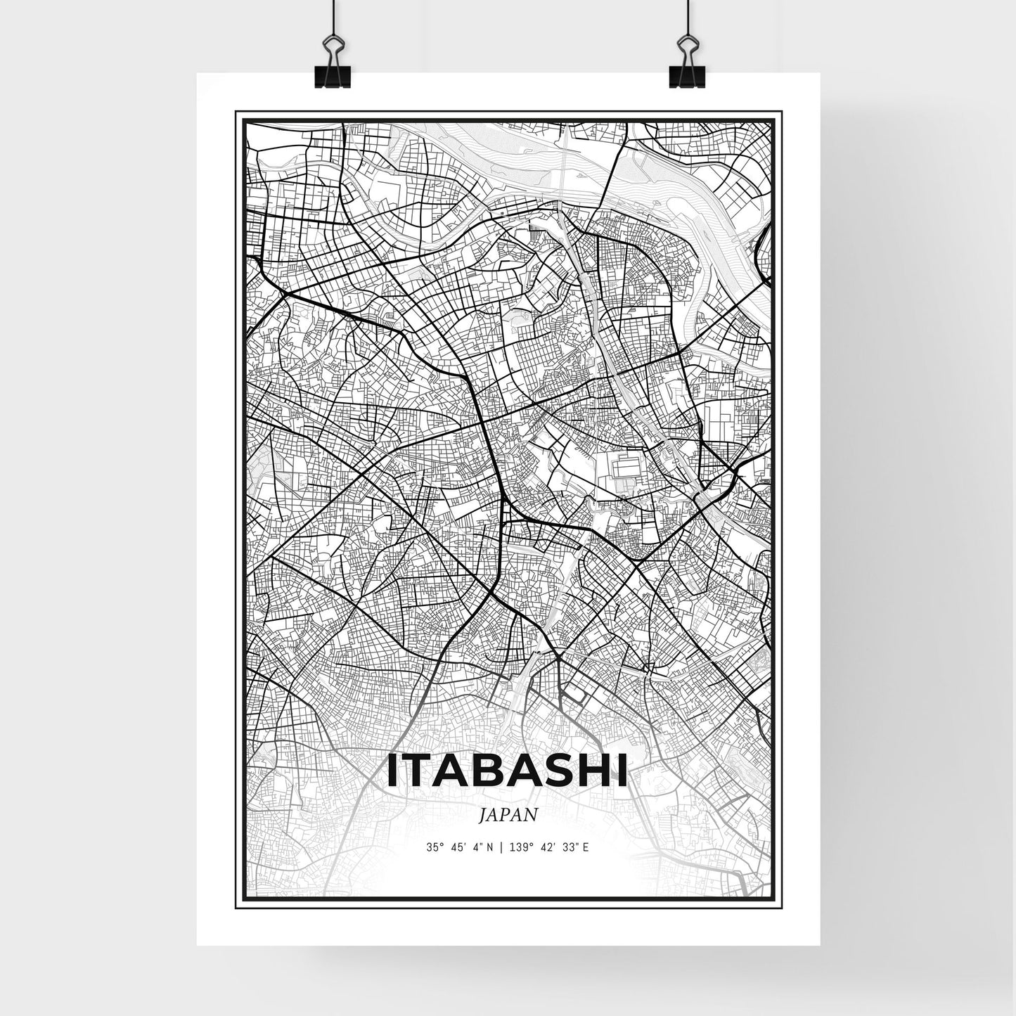 Itabashi Japan - Premium City Map Poster