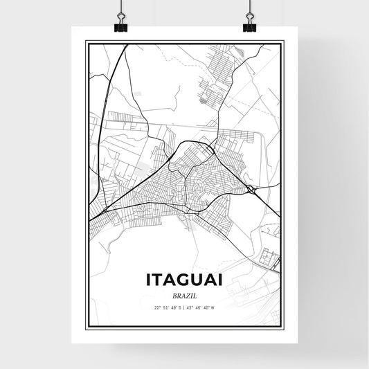 Itaguai Brazil - Premium City Map Poster