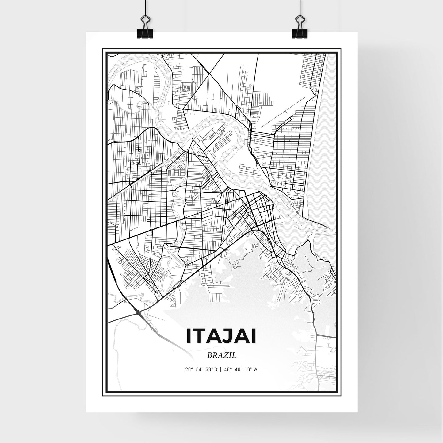 Itajai Brazil - Premium City Map Poster