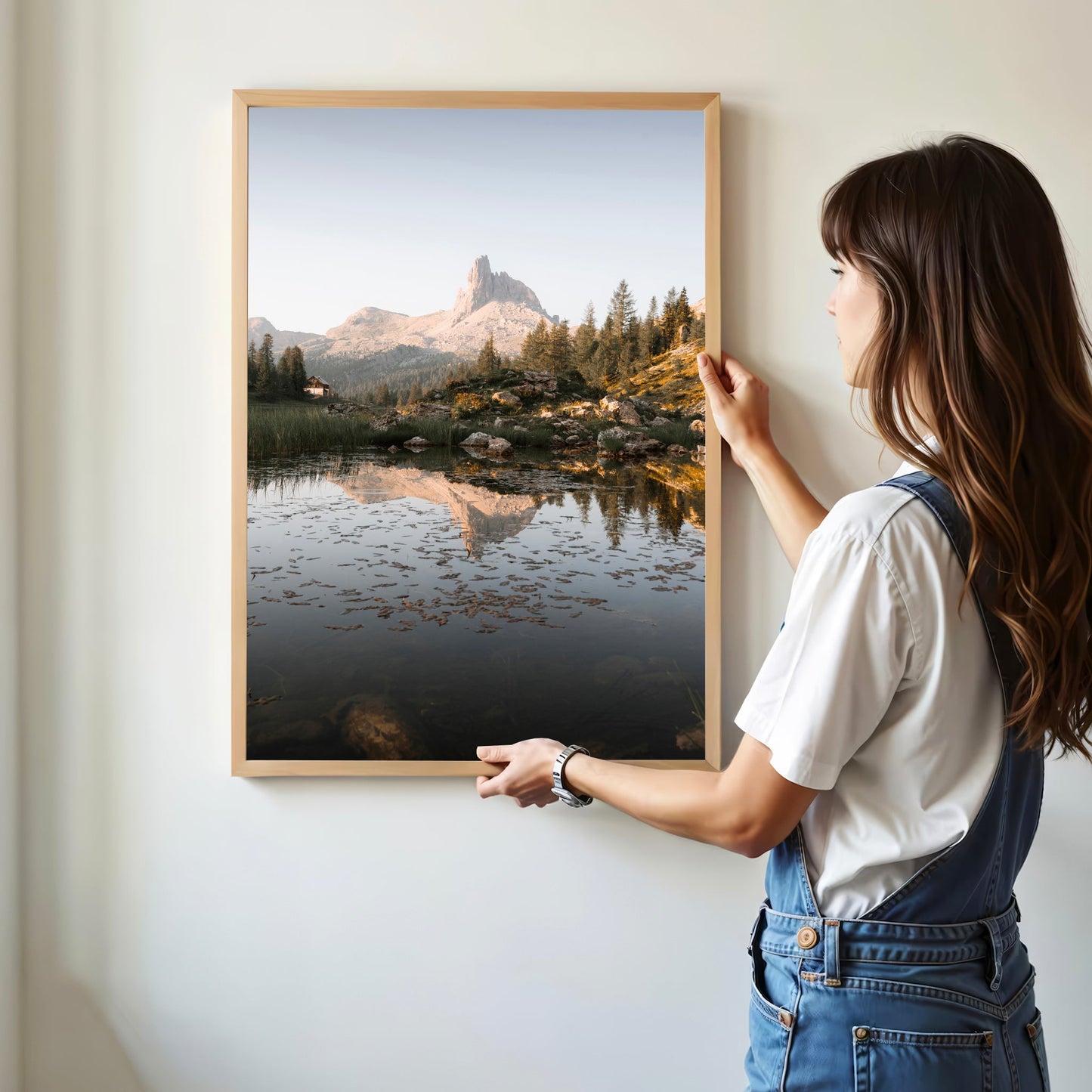 Lago di Federa Dolomites Print – Sunrise Reflection Wall Art